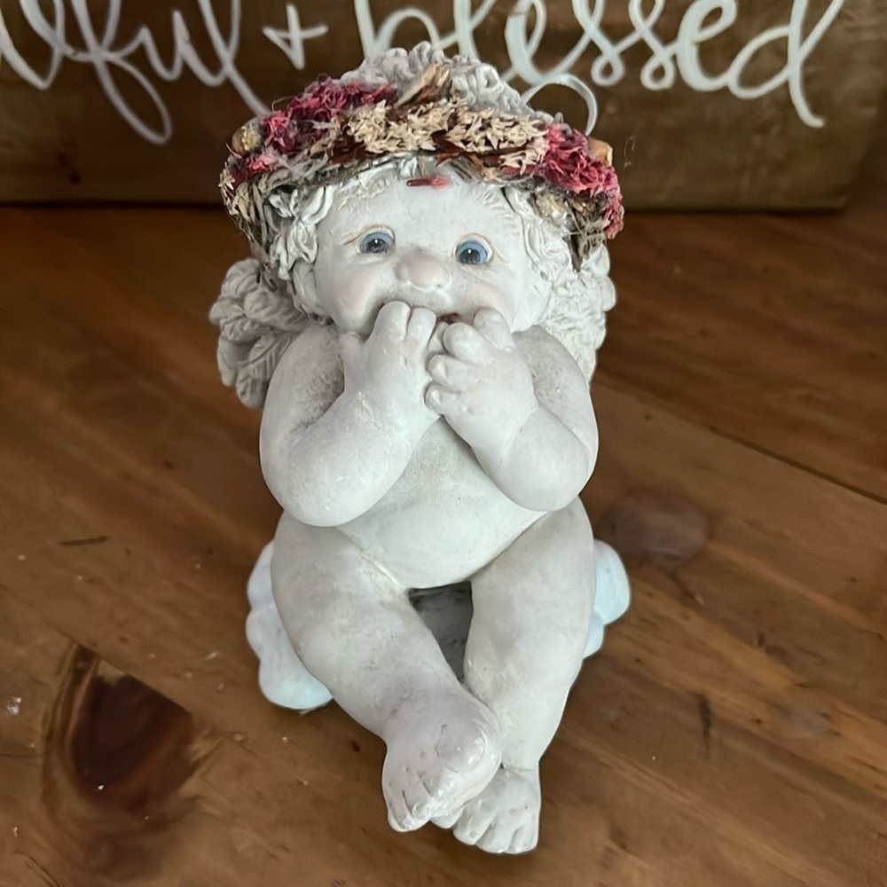 Sitting Pretty Dreamsicles 1993 Cast Art Industries Cherub Angel Signed Kristen
